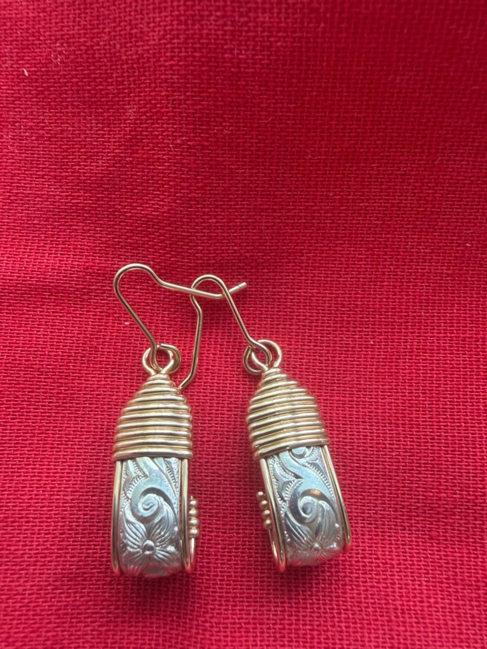 Ronaldo Angelina Matching Earrings and Pendant - Gold & Silver